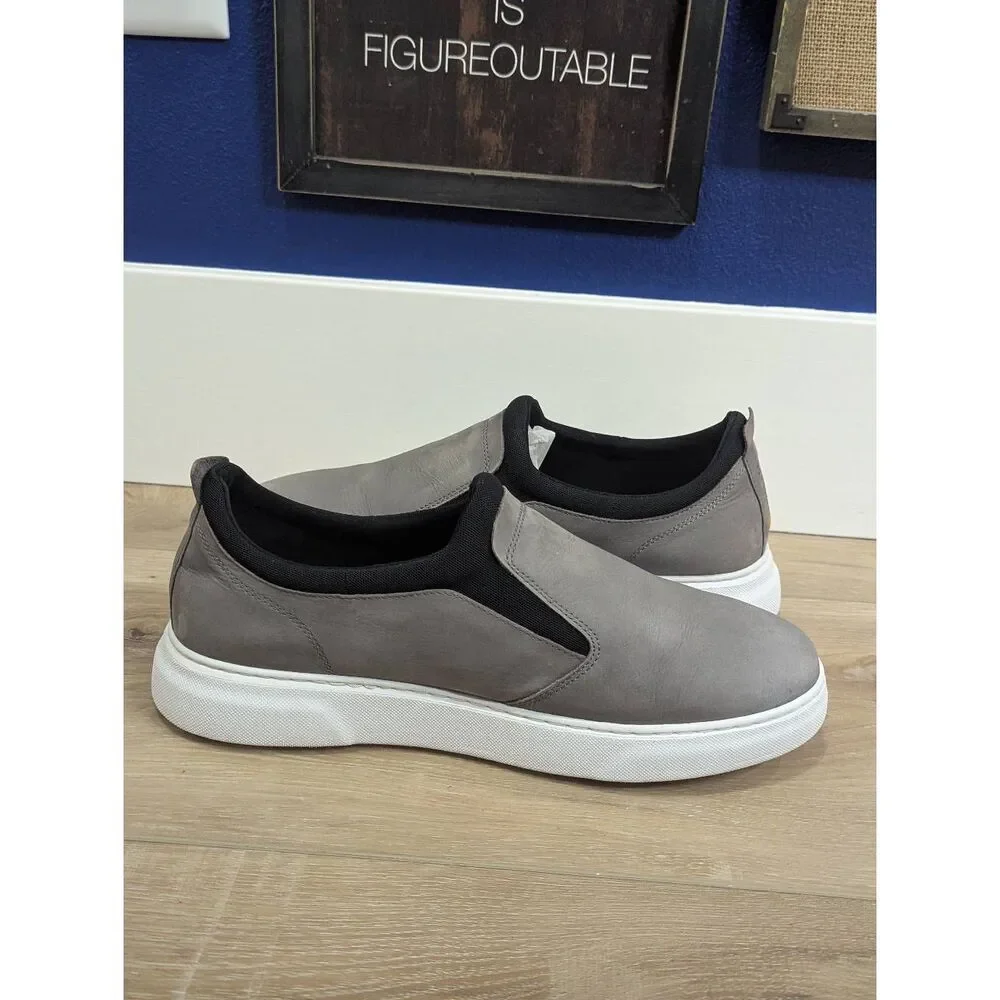 Samuel Hubbard Flight Slip On Sneakers Men's 9.5 E WIDE Grey Nubuck Travel